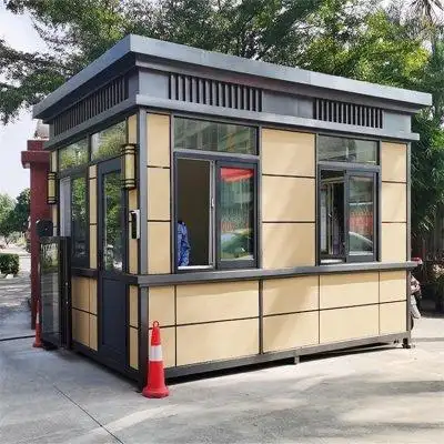 郑州真石漆岗亭厂家 真石漆岗亭设计 门卫室