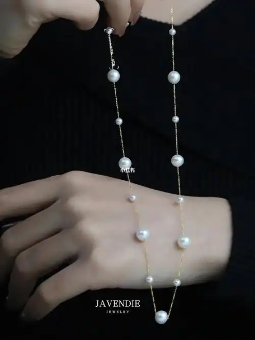 哇塞这样戴满天星珍珠项链超美优雅浪漫