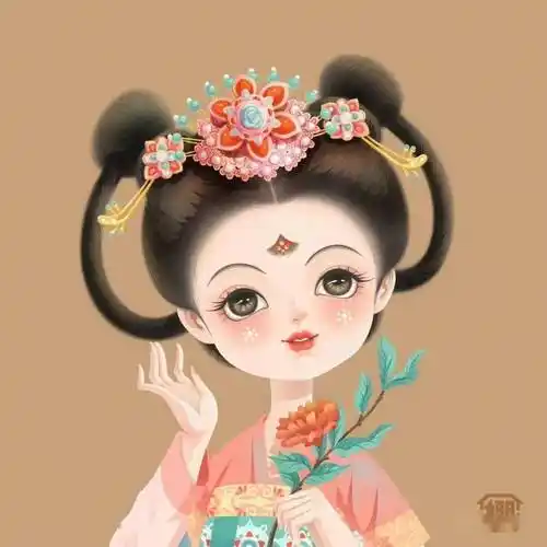 唐风美人头像是微胖女孩的古风缩影嘛