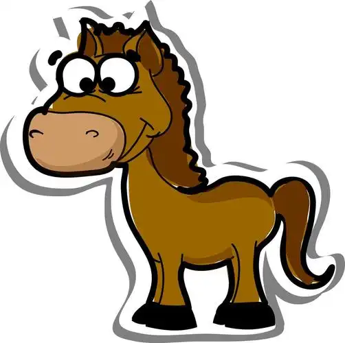 卡通可爱的马矢量,卡通可爱的马矢量