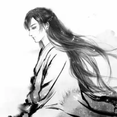 侠客头像男生古风黑白图片