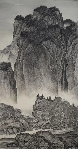 《静游丘壑》一一赵启江临摹宋代山水画