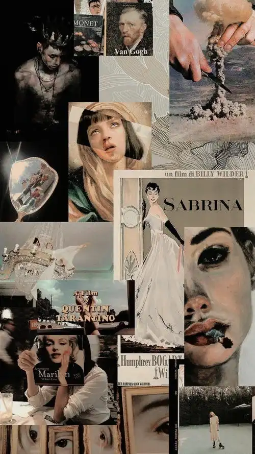 出处:pinterest 拼接壁纸 拼贴壁纸 欧美壁纸 复古壁纸