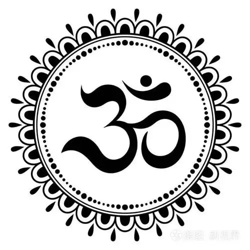 东方风格的装饰装饰品,古印度教咒. 着色书页.