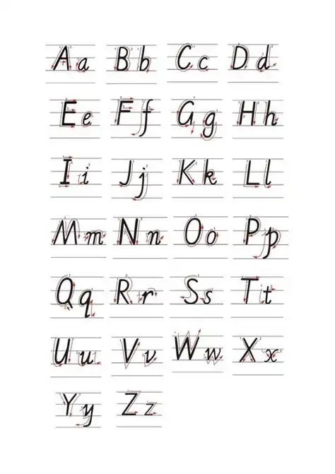26个英文字母大小写占格如下:26个英文字母大写写法:a,b,c,d,e,f,g,h