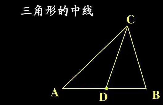 三角形的中线怎么画,要图和解释?