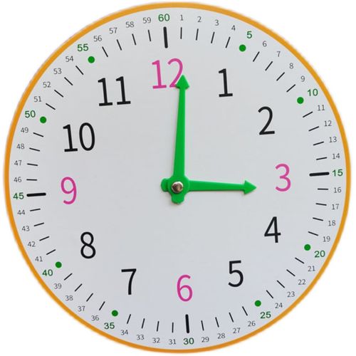 加大钟表模型教具儿童时钟认表钟学具认识时间数学学习板