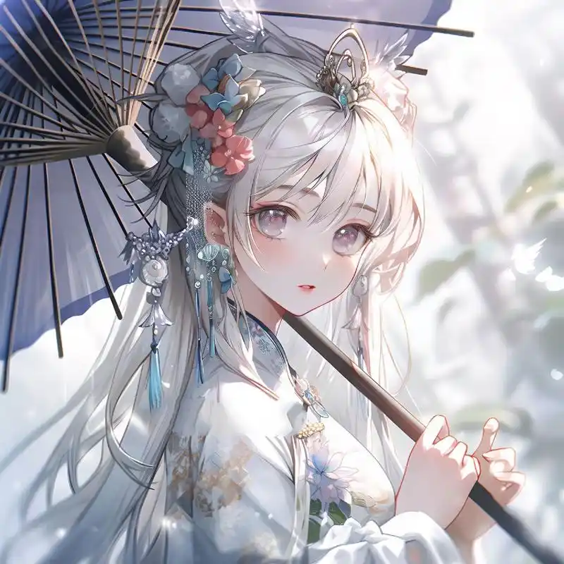 撑伞小姐姐,美吗?|古风女生头像