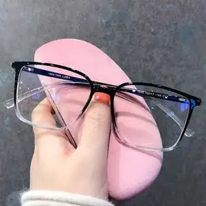 58码渐变眼镜框文艺tr90超轻半透明防辐射蓝光配近视方框男女1846