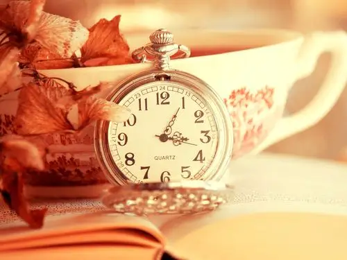 心香·自在,钟表,花朵,茶杯,唯美,文艺,宁静,,静物,锁住时间,时间煮雨