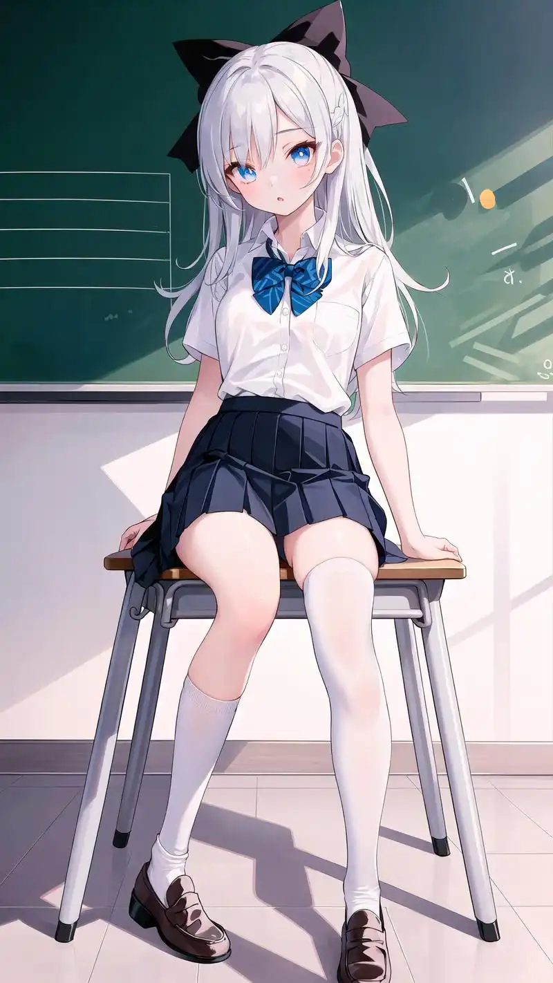 二次元风:教室中的校服少女|第9期