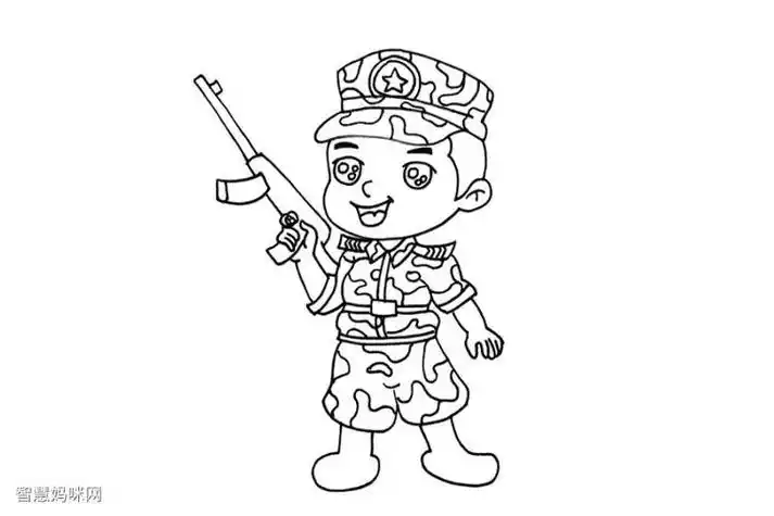 关于士兵的简笔画