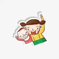 姐弟头像卡通萌 q版卡通可爱姐弟头像图_微信头像图片大全