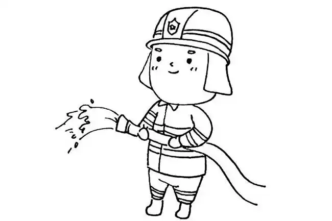 消防员简笔画超简单的画法步骤