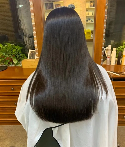 黑长直经典不过时 文艺初恋感直发_直发发型 - 美发站