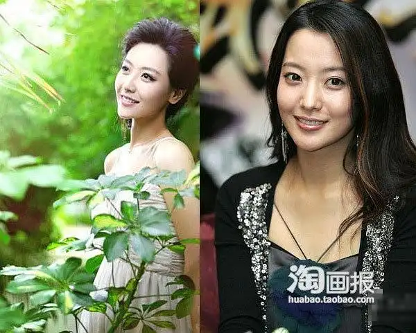 金喜善(右)与内地新花旦白冰,白冰自出道就一直顶着小金喜善的光环