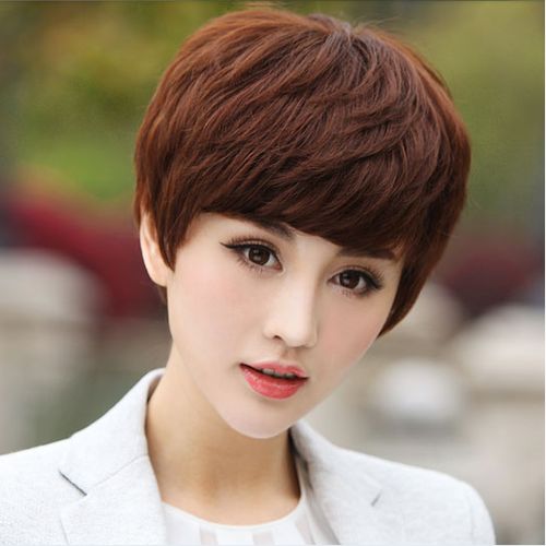 新款逼真假头套短卷发 女发 知性纹理烫短发 女士假发 短蓬松假发