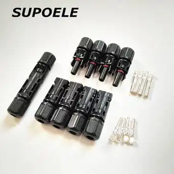 光伏接头mc4公母插头 太阳能组件连接器配件solar connector