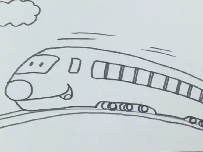 「手工」简笔画动车 简单好学