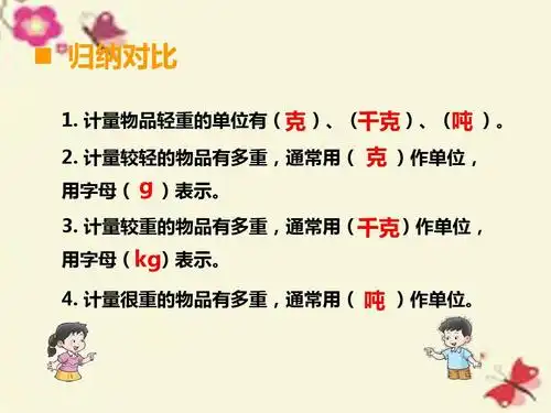 秋西师大版数学三年级上册第一单元第3课时《克,千克,吨》课件3ppt