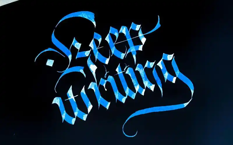 【哥特体】手写英文(keep writing)