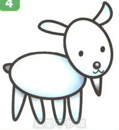 小手画堂可爱小羊简笔画图片 小羊儿童绘画图集