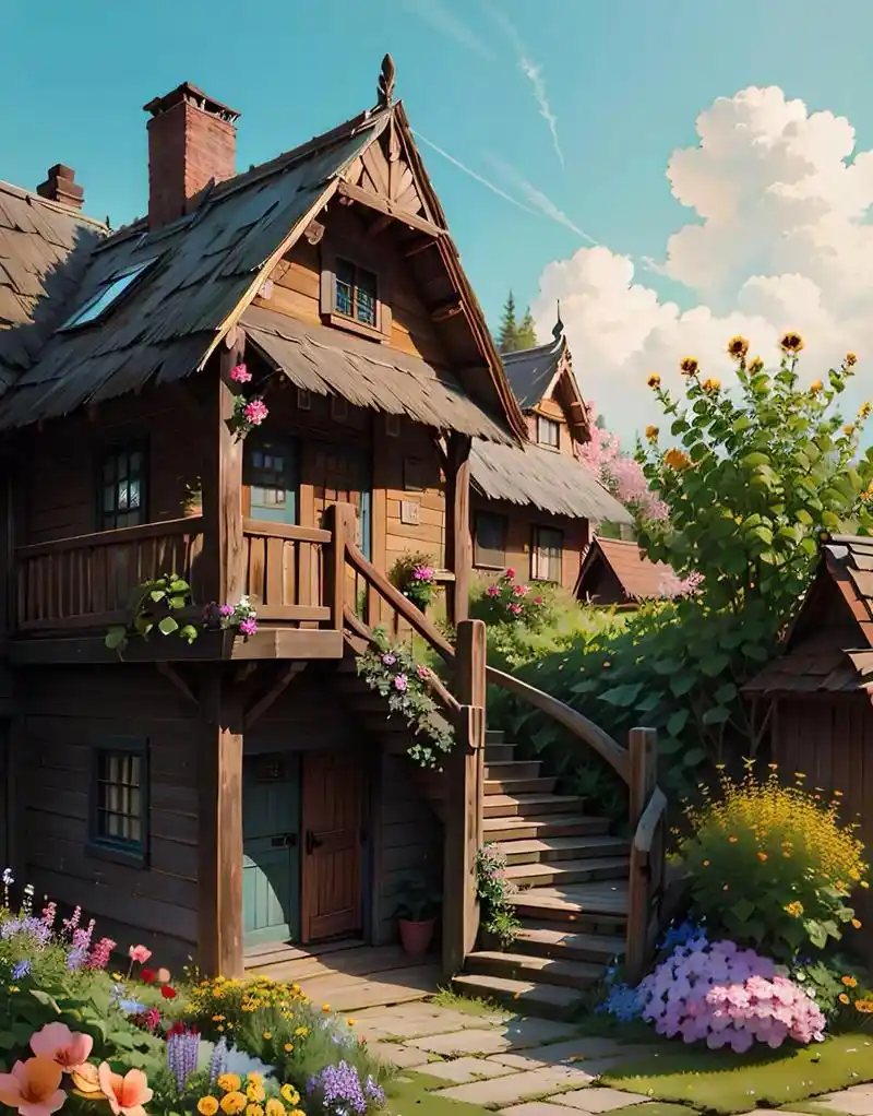 可来图定制动漫感木屋,童话树屋,木屋民宿##小木屋 - 抖音