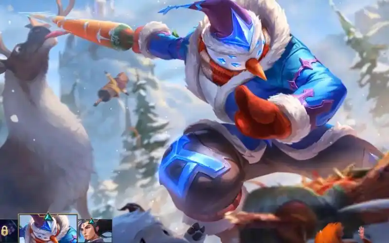 lol手游 剑圣 持胡萝卜的雪人皮肤展示