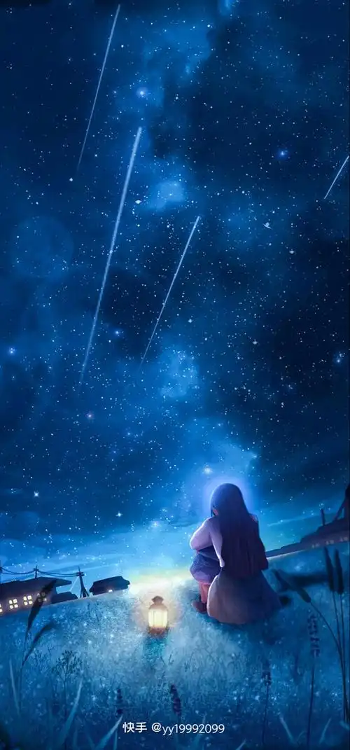 一个人坐在草地上仰望星空是一种什么体验