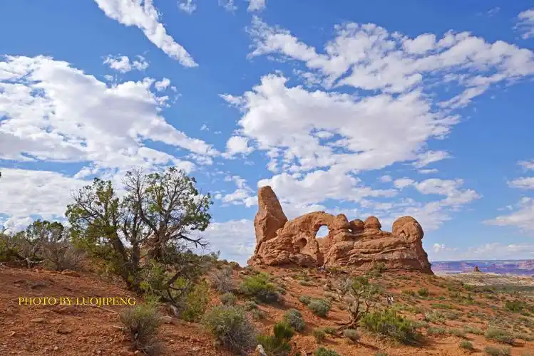 美国西部风光之旅(七)大提顿与拱门国家公园,总统巨石与疯马巨石 摄影