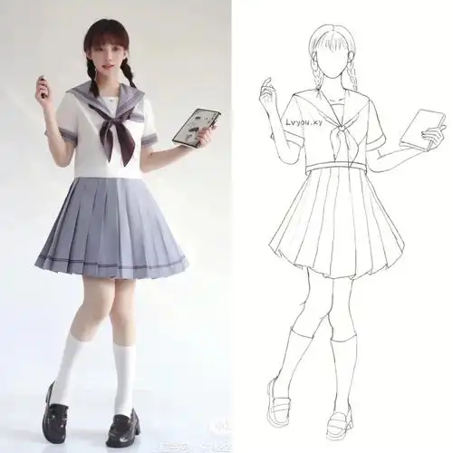 线稿练习人物全身