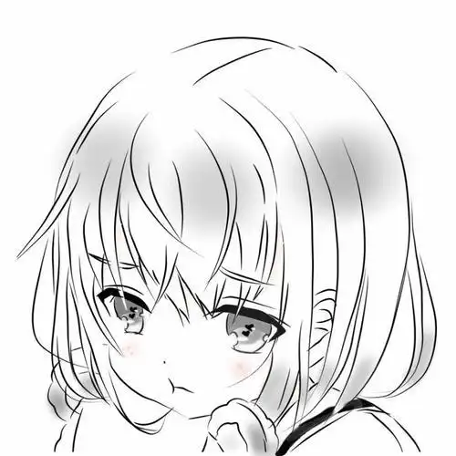 好看的头像黑白女简笔画