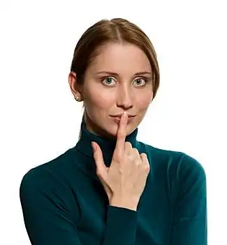 手势,安静,美女,嘘声