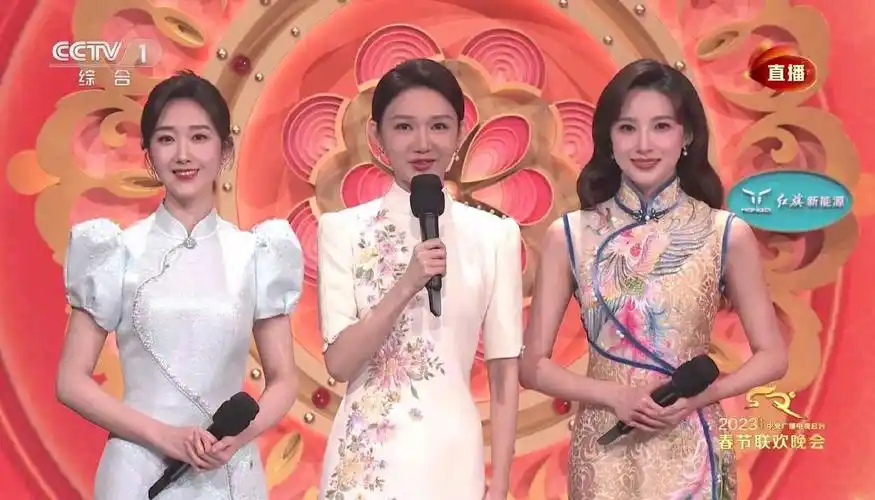 兔年春晚主持人,任鲁豫最稳,撒贝宁小尼疲惫,3位女生都很甜美
