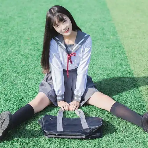 中学生制服_日系二长袖jk水手服中学生制服裙班服女生cosplay