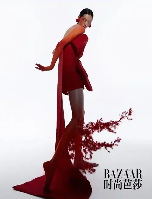 上游时尚时尚芭莎九月刊将古典绒花注入视觉时尚