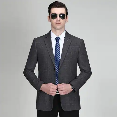 新款西装男中年商务正装男士职业装品牌大码羊毛西服男单西外套