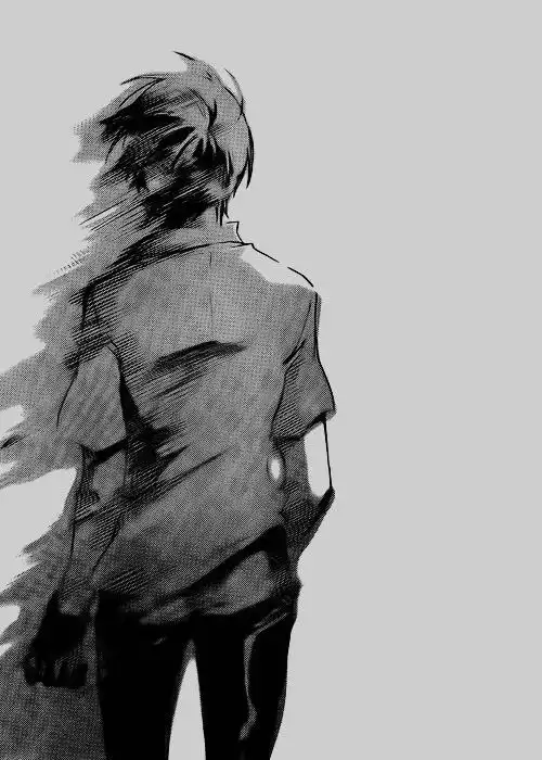 求黑白附带伤感的动漫手机壁纸,类似下图