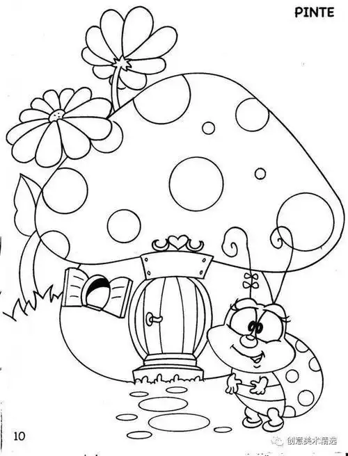 笔画和儿童画在上色之前一定要先画出线稿线条是最有趣的黑白线条插画