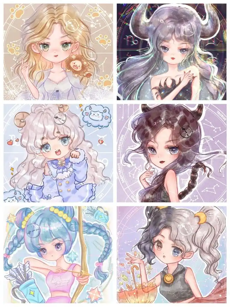 十二星座/六宫格/q版头像 老师: 🈲商用二改