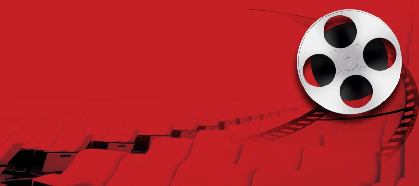 红色影视传媒背景ppt课件