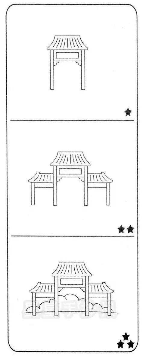 古建筑牌坊简笔画