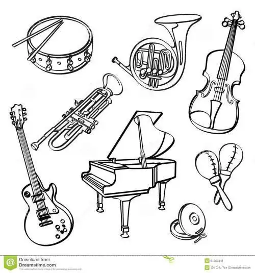 曼哈顿音乐学院简笔画各种乐器简笔画各种乐器简笔画图片7乐器简笔画