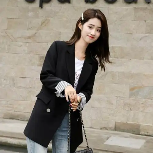 小西装外套女2020春季新款职业女装上衣设计感小众小个子短款西服