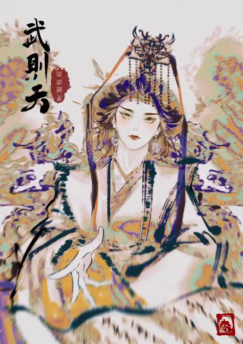 书上古人绘画挑战之武则天.图文来咯##procreate绘画 - 抖音