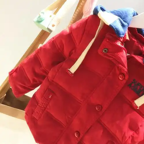 羽绒服男女童冬季童装儿童保暖拉链棉袄中大童秋冬款连帽钮扣外套