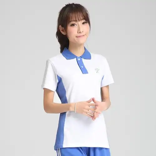 深圳校服短袖上衣中学生女款夏天夏装初中高中收腰修身版t恤学院