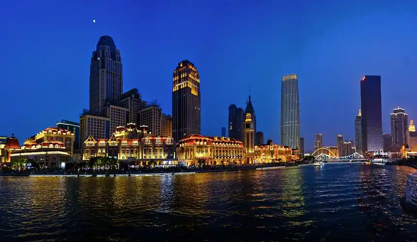 一组天津夜景照片