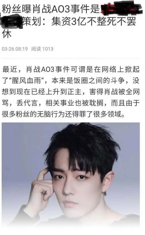 对"肖战事件"的几点看法