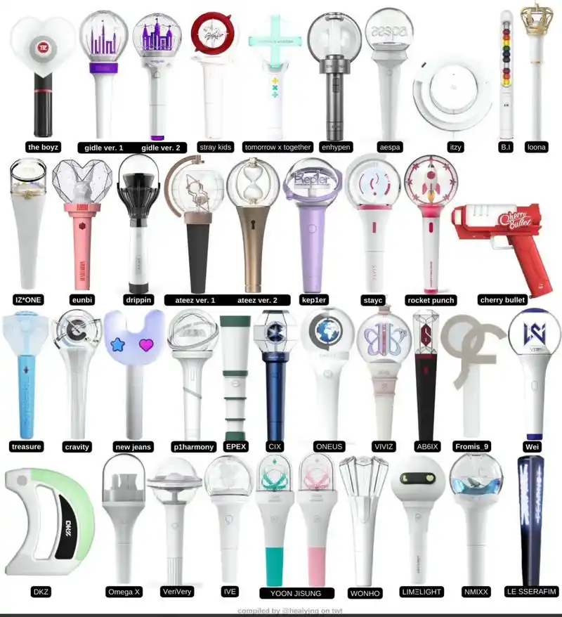 kpop五代组合应援棒大合集 你最喜欢哪一个 炽应援棒在五代还真是.